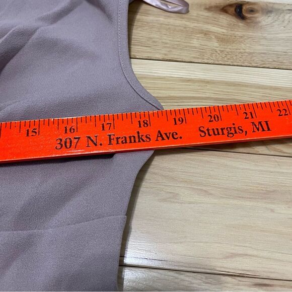 NWT AX Paris Plunge Front Maxi Dress High Slit in Mushroom Color Women’s US Sz10 - Picture 2 of 13